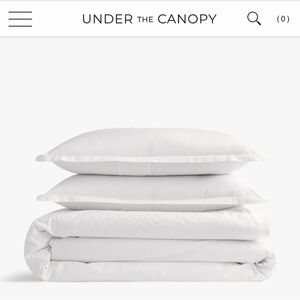100% Certified Organic Cotton Hemstitch Duvet & Shams (zipper closures)
